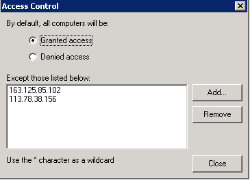 SMTP Access Control