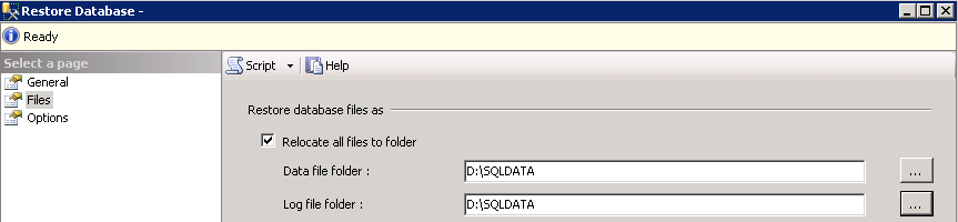 restore mssql